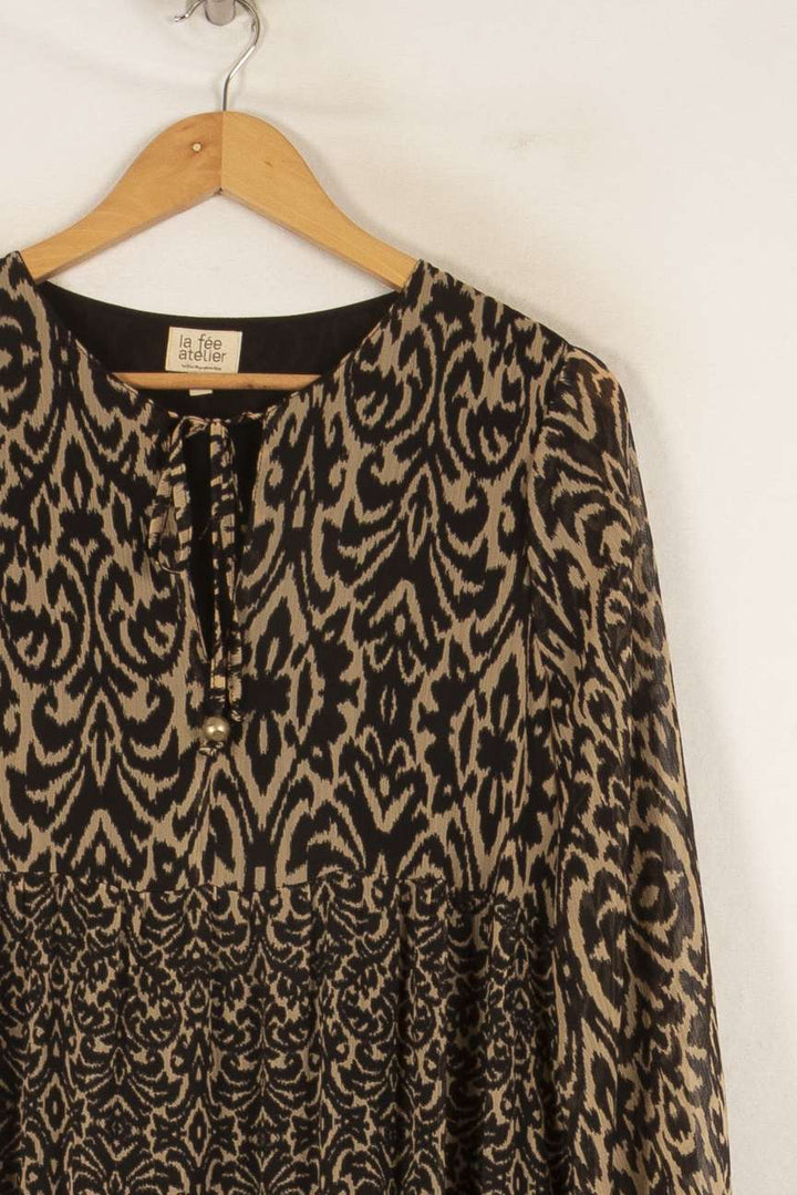 Robe Longue Multicolore - Taille 40/L de la marque La Fée Maraboutée | PARAD45770 - Vendu par Paradigme - Image 3