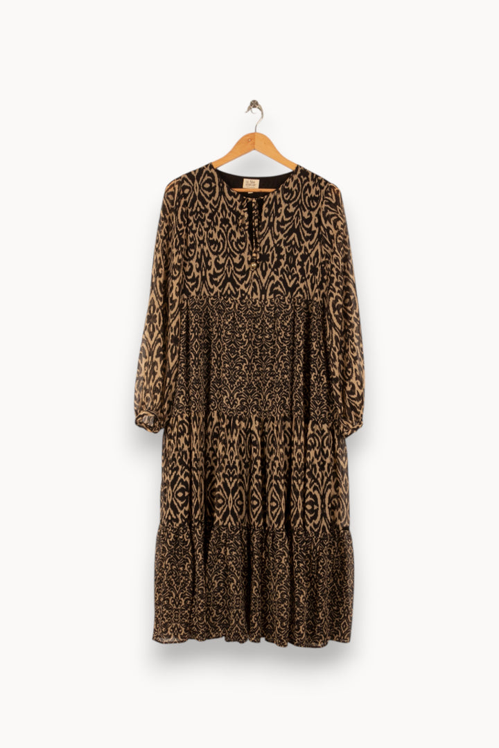 Robe Longue Multicolore - Taille 40/L de la marque La Fée Maraboutée | PARAD45770 - Vendu par Paradigme - Image 2