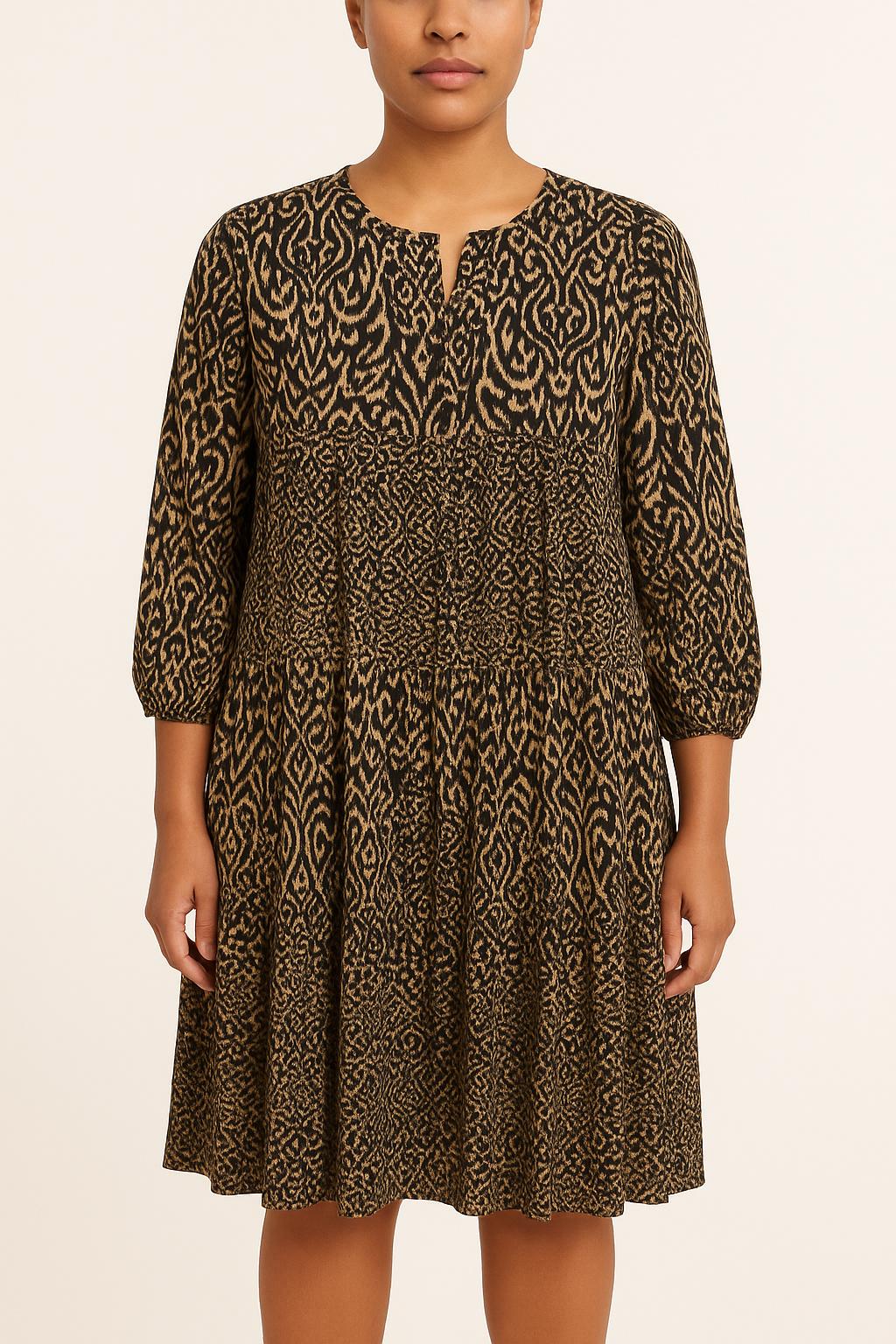 Robe Longue Multicolore - Taille 40/L de la marque La Fée Maraboutée | PARAD45770 - Vendu par Paradigme - Image 1