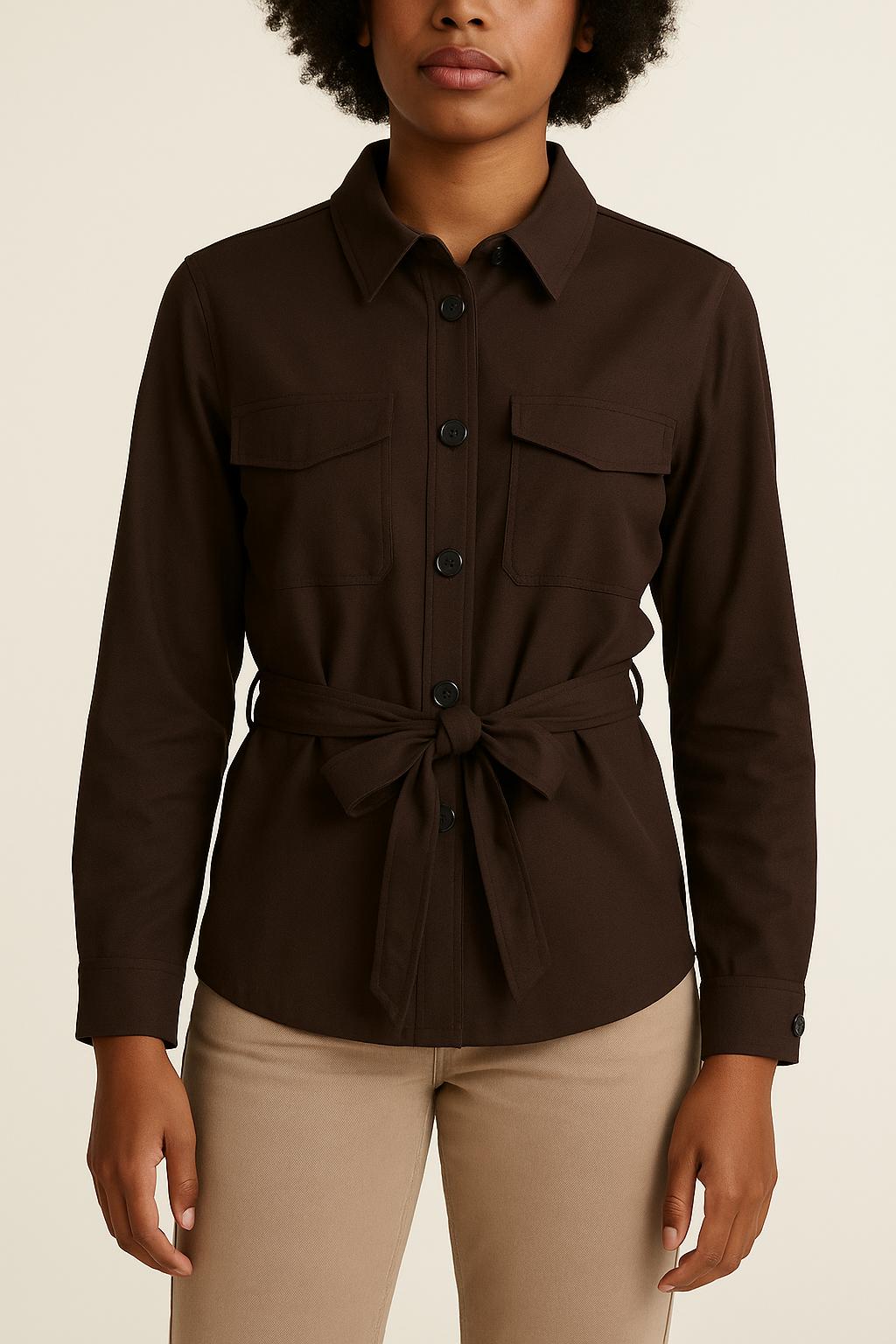 Veste Ceinturée Marron - Taille M/38 de la marque Ekyog | PARAD4580 - Vendu par Paradigme - Image 1