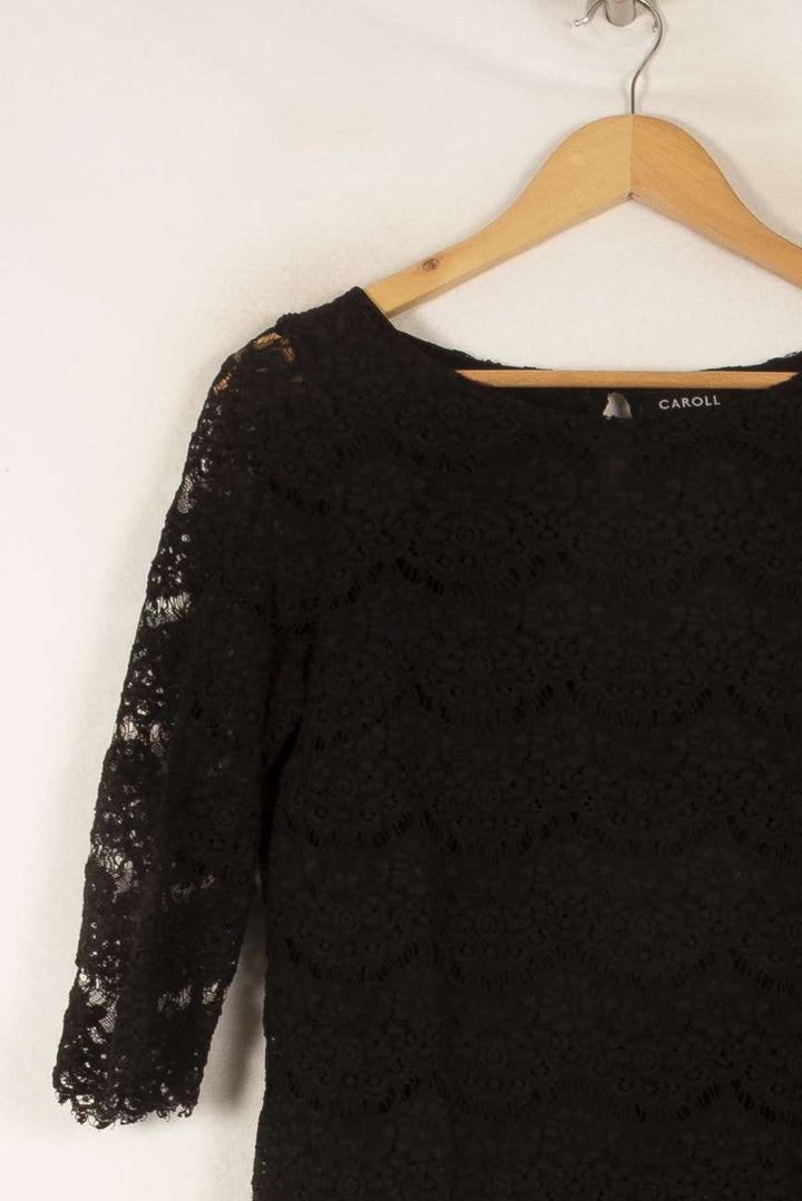 Blouse Noire - Taille 40/L de la marque Caroll | PARAD45802 - Vendu par Paradigme - Image 3
