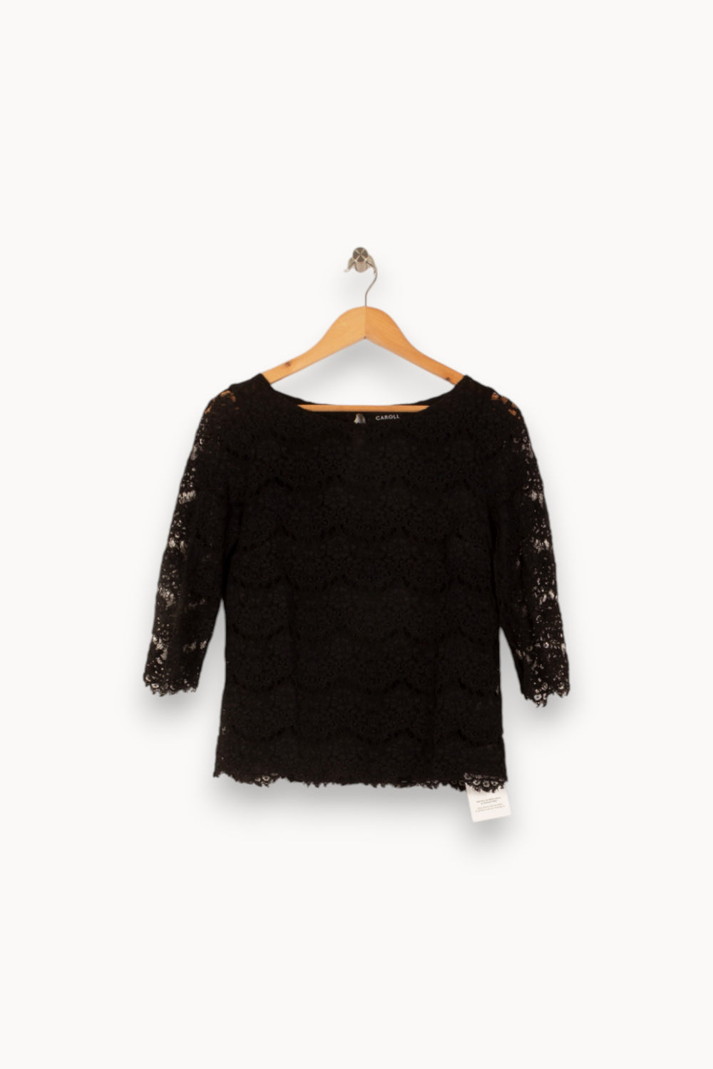 Blouse Noire - Taille 40/L de la marque Caroll | PARAD45802 - Vendu par Paradigme - Image 2