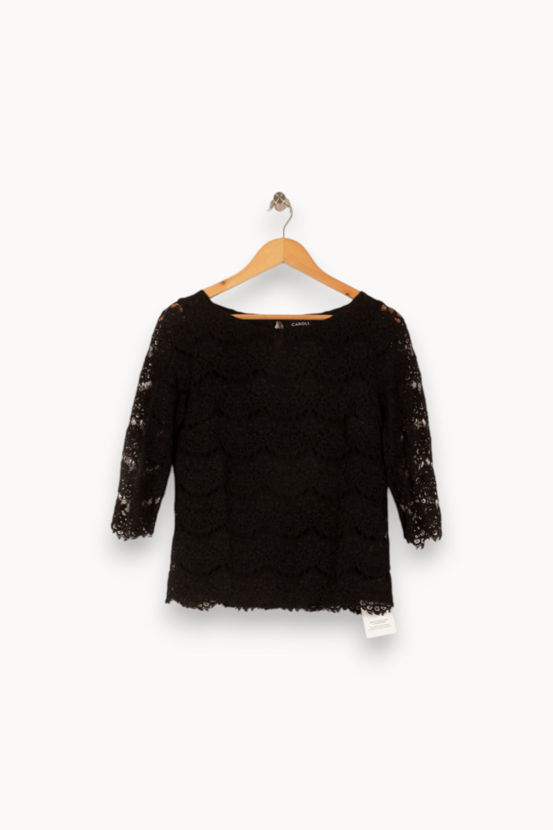 Blouse Noire - Taille 40/L de la marque Caroll | PARAD45802 - Vendu par Paradigme - Image 2