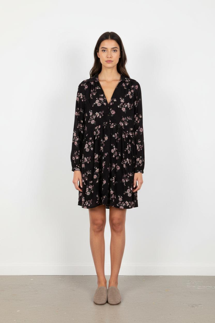 Robe noire à motif - Taille S/36