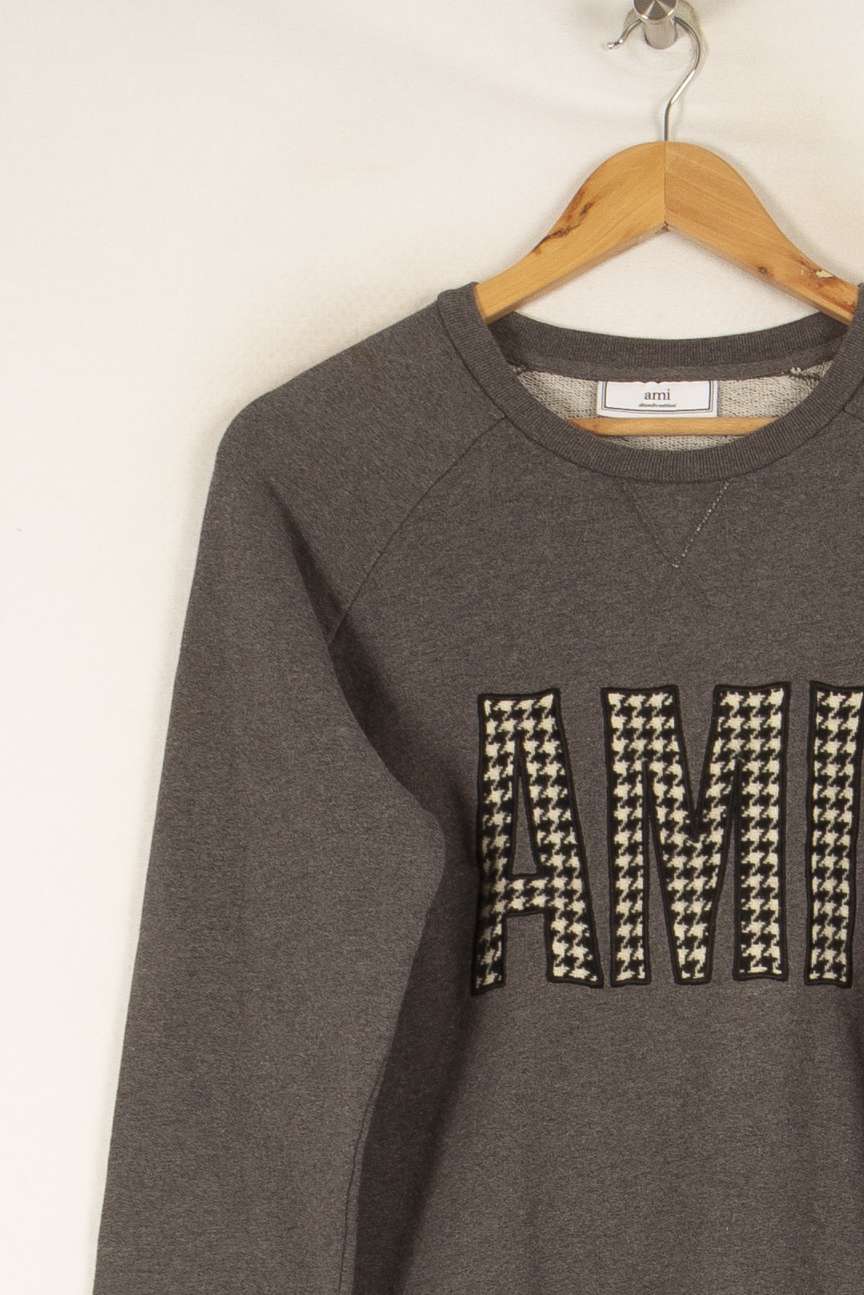 Sweat gris - Taille S/36 de la marque Ami Paris | PARAD45825 - Vendu par Paradigme - Image 2