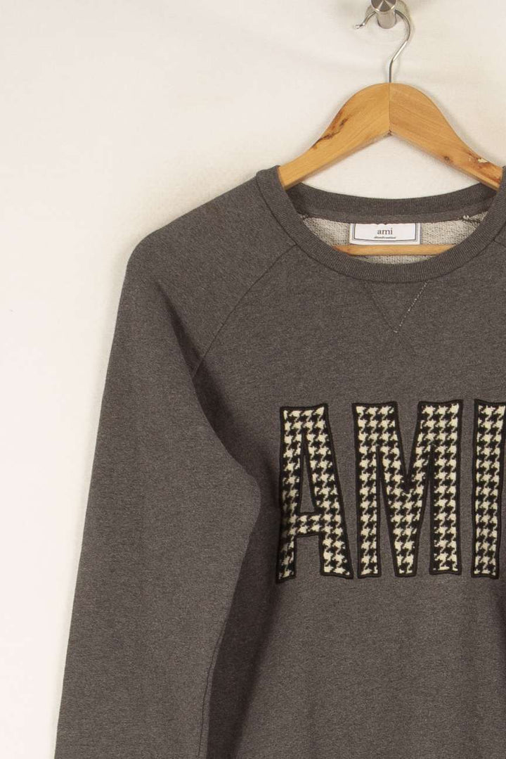 Sweat gris - Taille S/36 de la marque Ami Paris | PARAD45825 - Vendu par Paradigme - Image 2