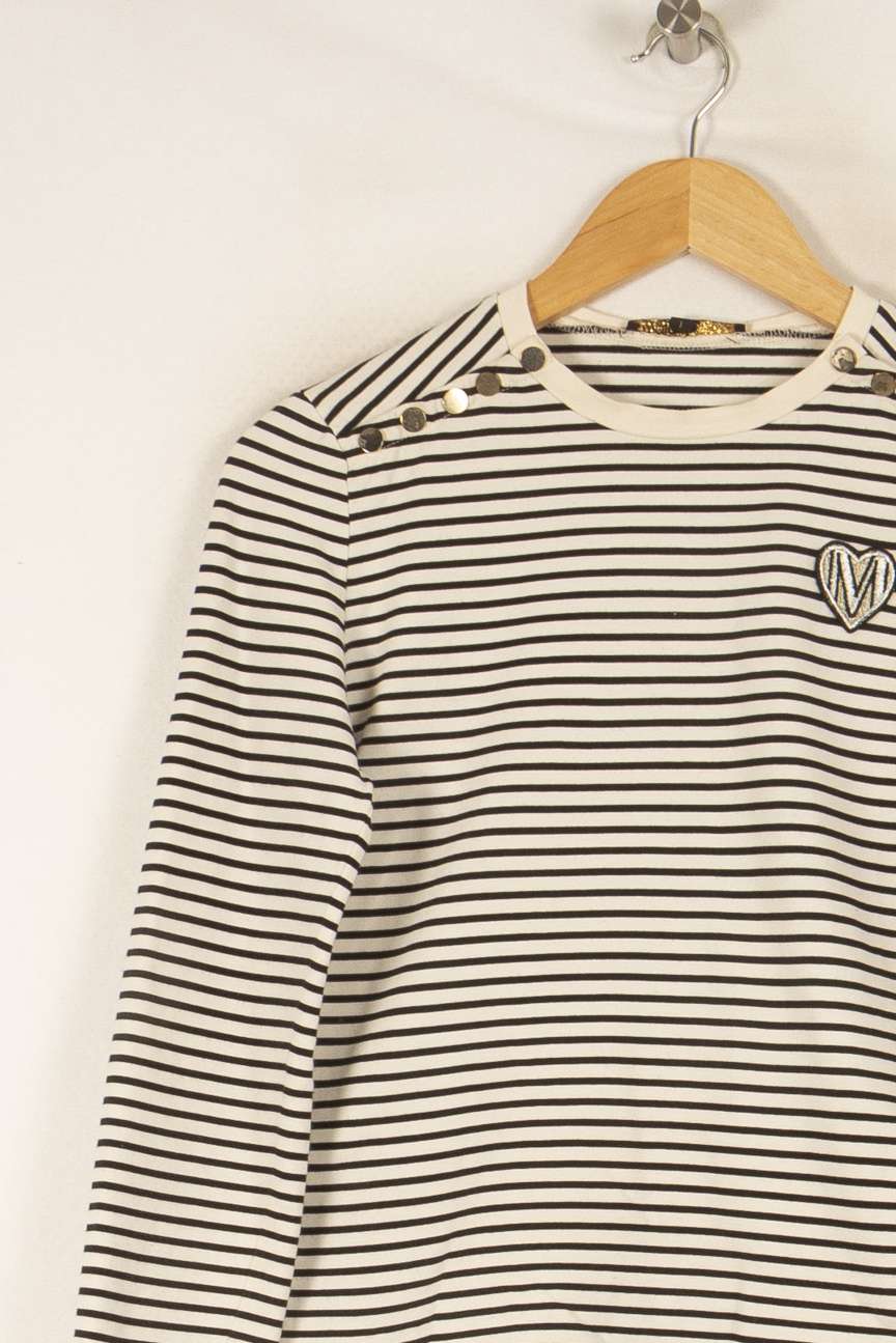 Marinière blanche et noire - Taille S/36 de la marque Maje | PARAD45852 - Vendu par Paradigme - Image 2