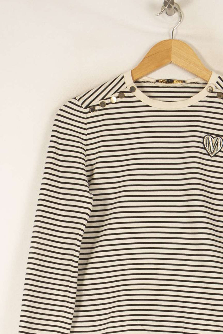 Marinière blanche et noire - Taille S/36 de la marque Maje | PARAD45852 - Vendu par Paradigme - Image 2