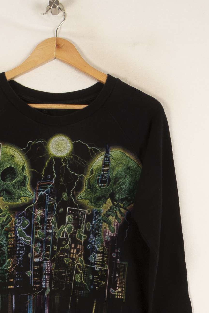 Sweat noir avec motif - Taille S/36 de la marque The Kooples | PARAD45859 - Vendu par Paradigme - Image 2
