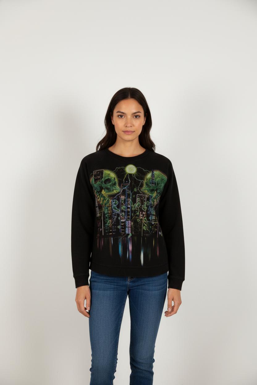 Sweat noir avec motif - Taille S/36