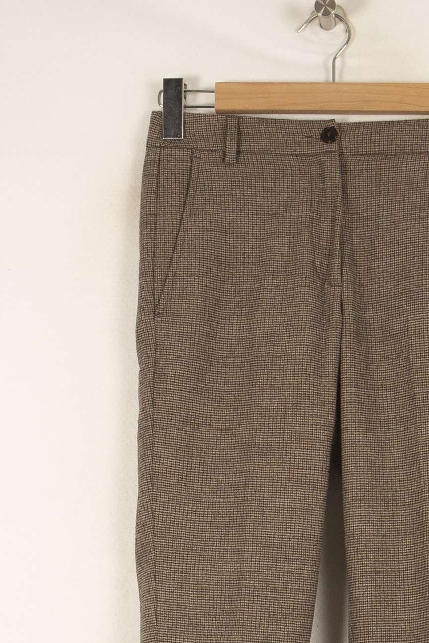 Pantalon marron à carreaux - Taille XS/34 de la marque ba&sh | PARAD45861 - Vendu par Paradigme - Image 2