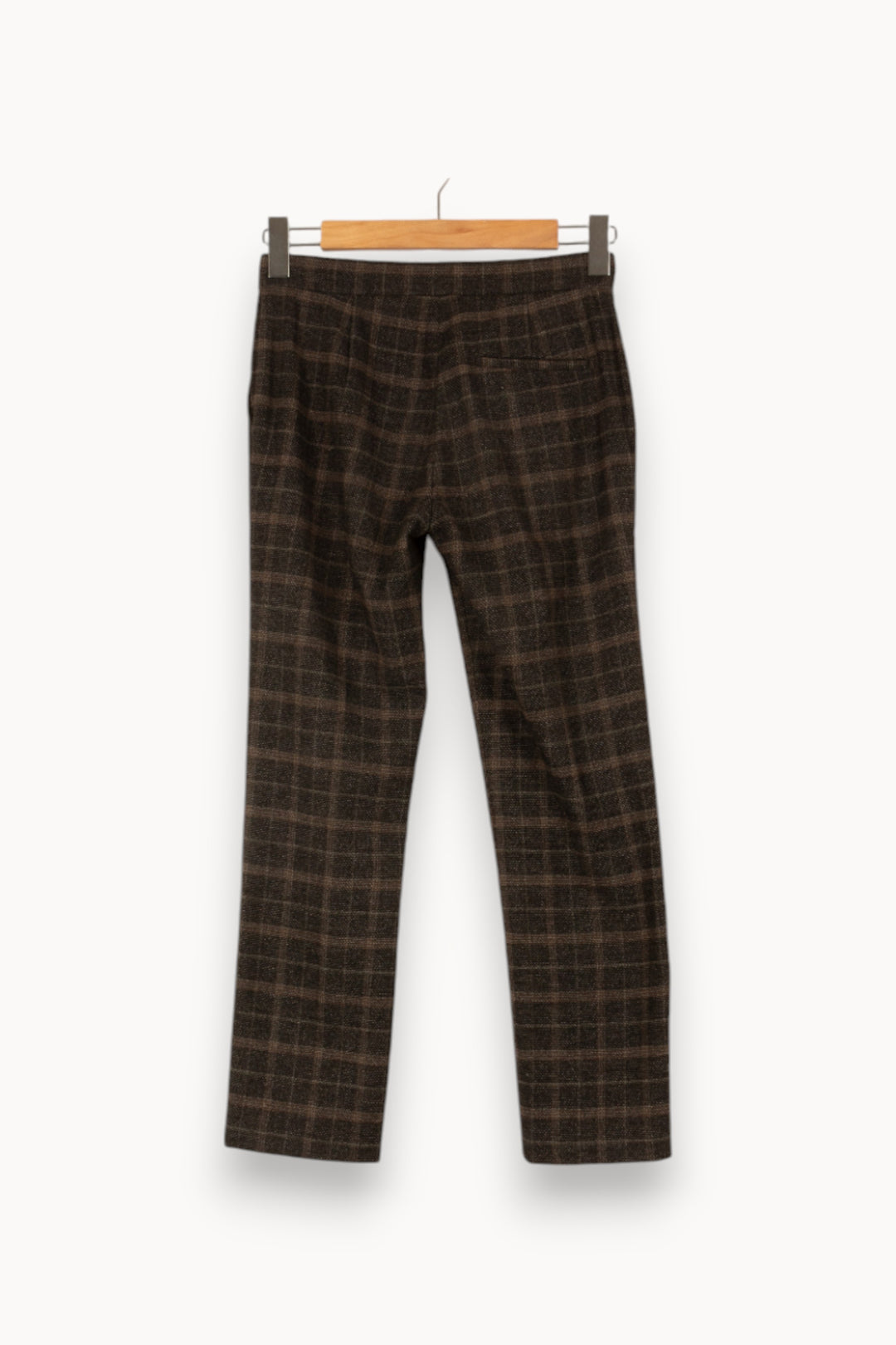 Pantalon noir/marron à carreaux - Taille XS/34 de la marque Maje | PARAD45863 - Vendu par Paradigme - Image 3
