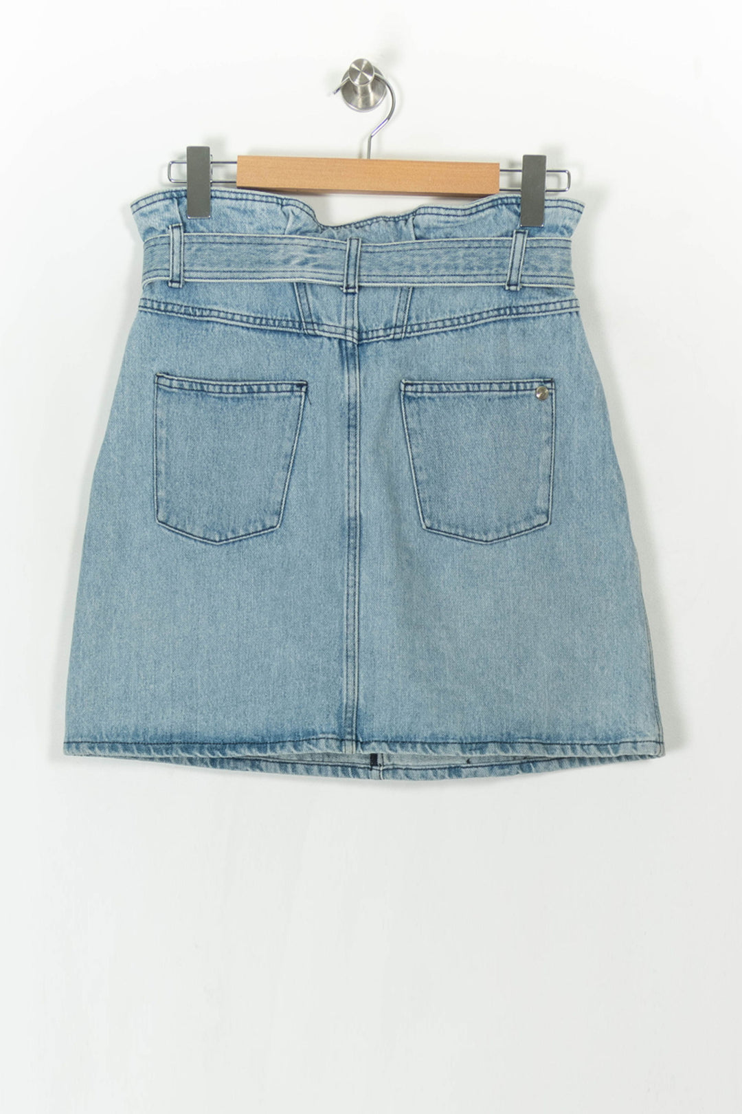 Jupe en Jean Bleue - Taille L/40 de la marque Claudie Pierlot | PARAD45894 - Vendu par Paradigme - Image 5