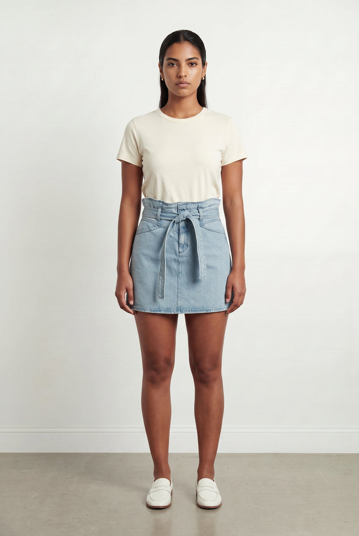 Jupe en Jean Bleue - Taille L/40 de la marque Claudie Pierlot | PARAD45894 - Vendu par Paradigme - Image 1