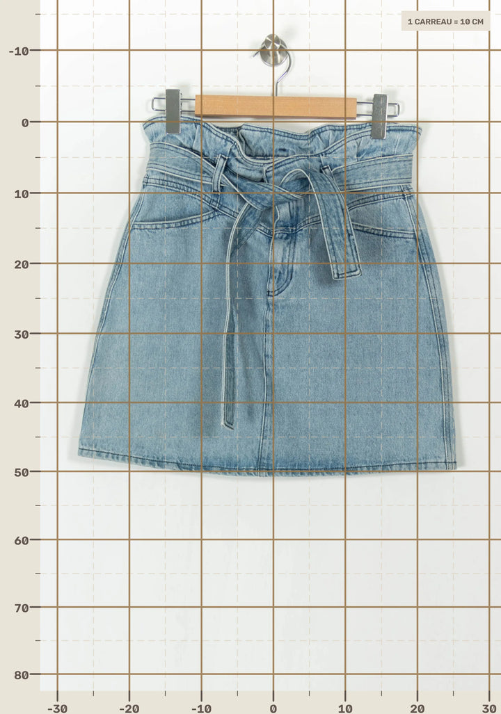 Jupe en Jean Bleue - Taille L/40 de la marque Claudie Pierlot | PARAD45894 - Vendu par Paradigme - Image 4