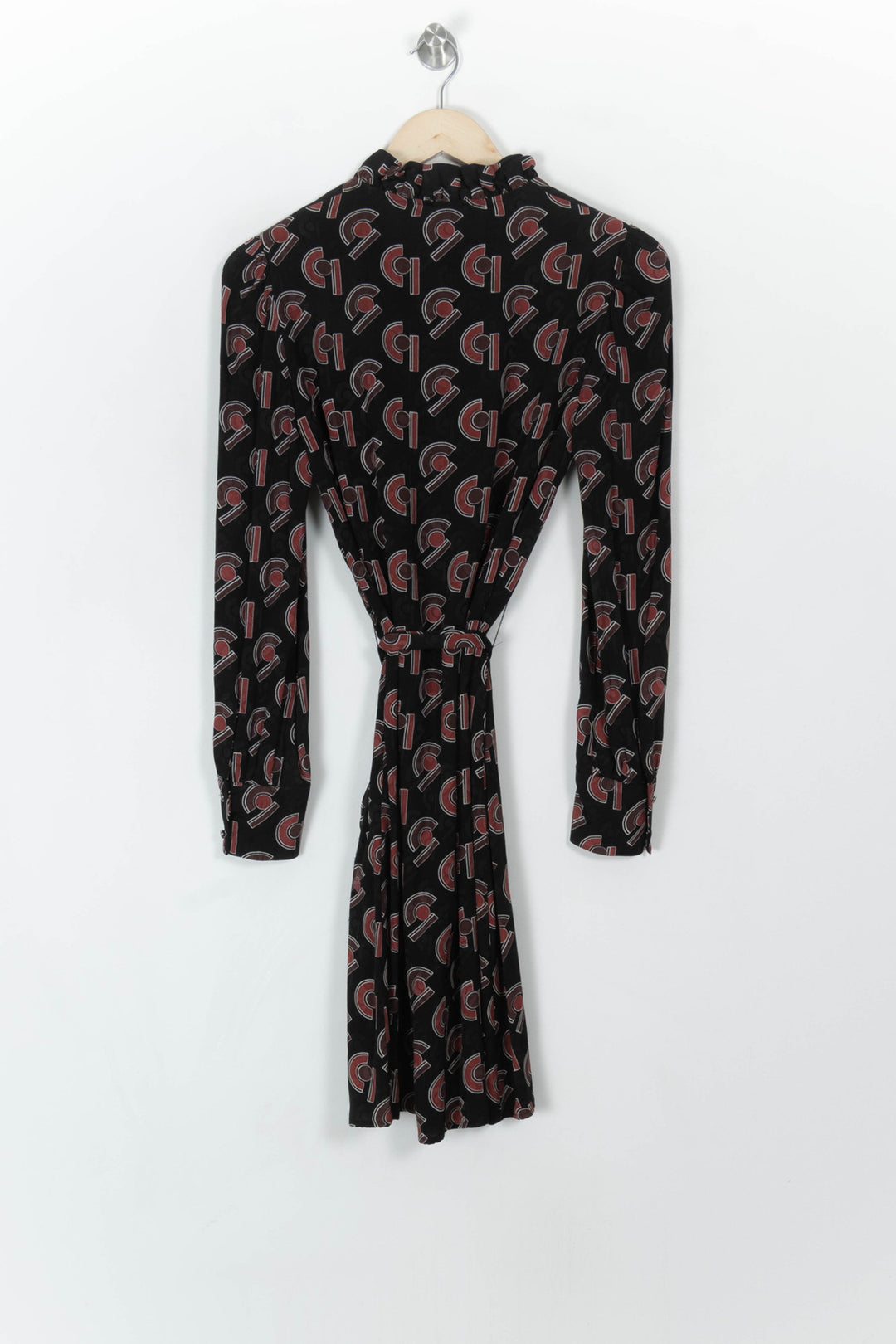 Robe Portefeuille Noire et Rouge - Taille S/36 de la marque Claudie Pierlot | PARAD45902 - Vendu par Paradigme - Image 5