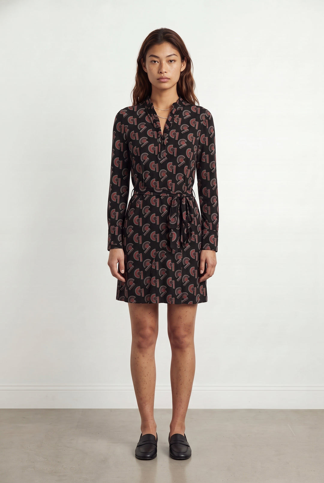 Robe Portefeuille Noire et Rouge - Taille S/36 de la marque Claudie Pierlot | PARAD45902 - Vendu par Paradigme - Image 1