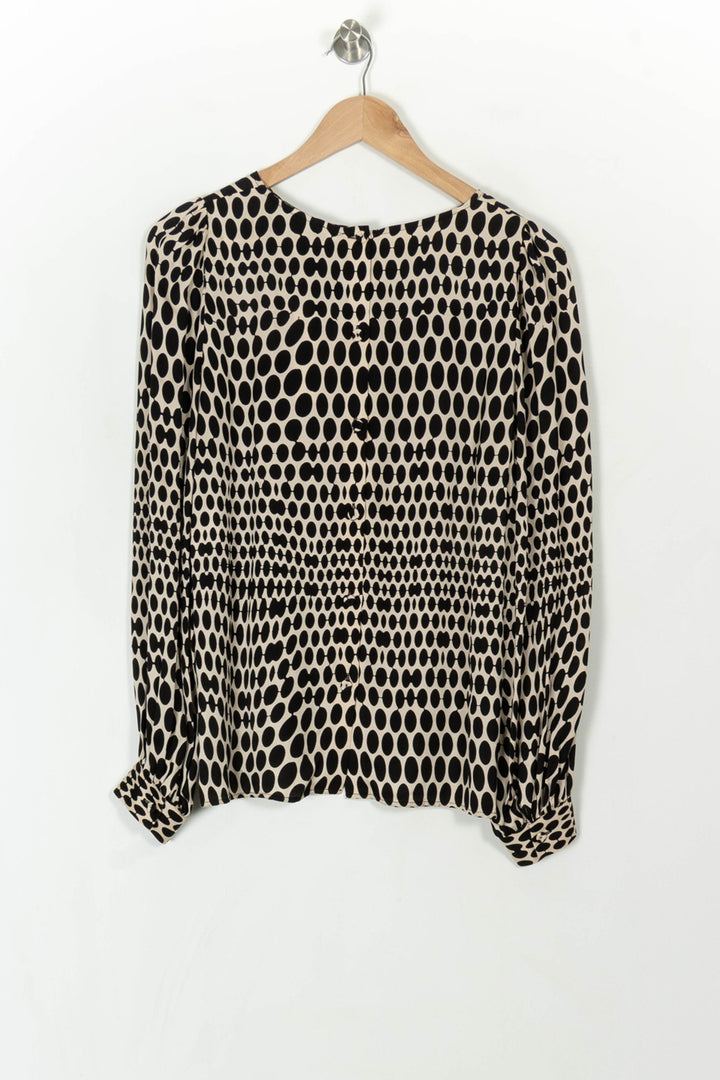 Blouse Noire et Beige - Taille M/38 de la marque Tara Jarmon | PARAD45903 - Vendu par Paradigme - Image 5