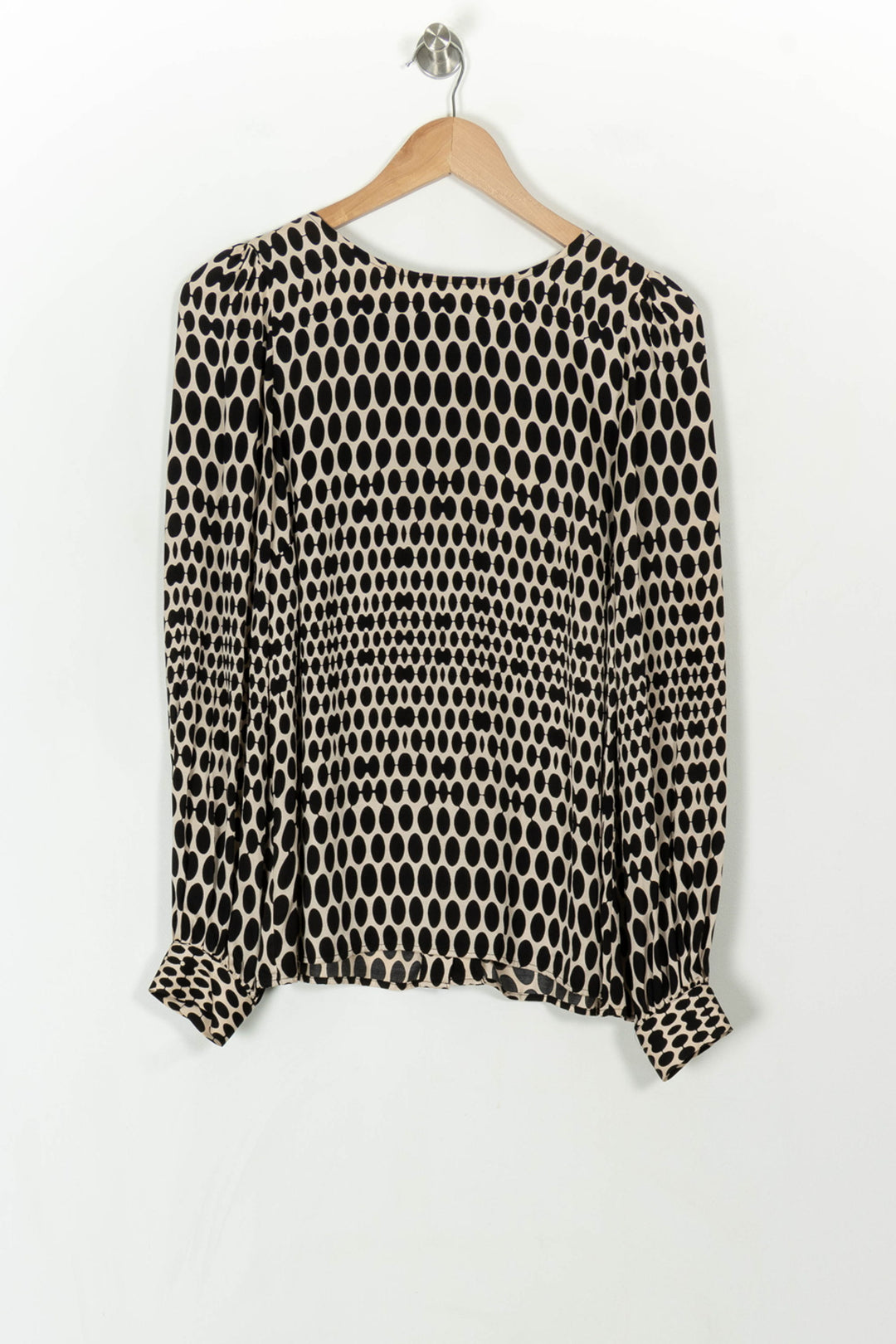 Blouse Noire et Beige - Taille M/38 de la marque Tara Jarmon | PARAD45903 - Vendu par Paradigme - Image 2