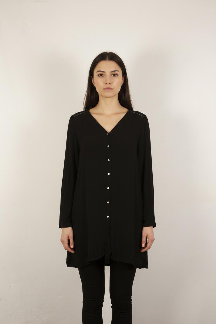Robe Chemise Noire - Taille XL/42
