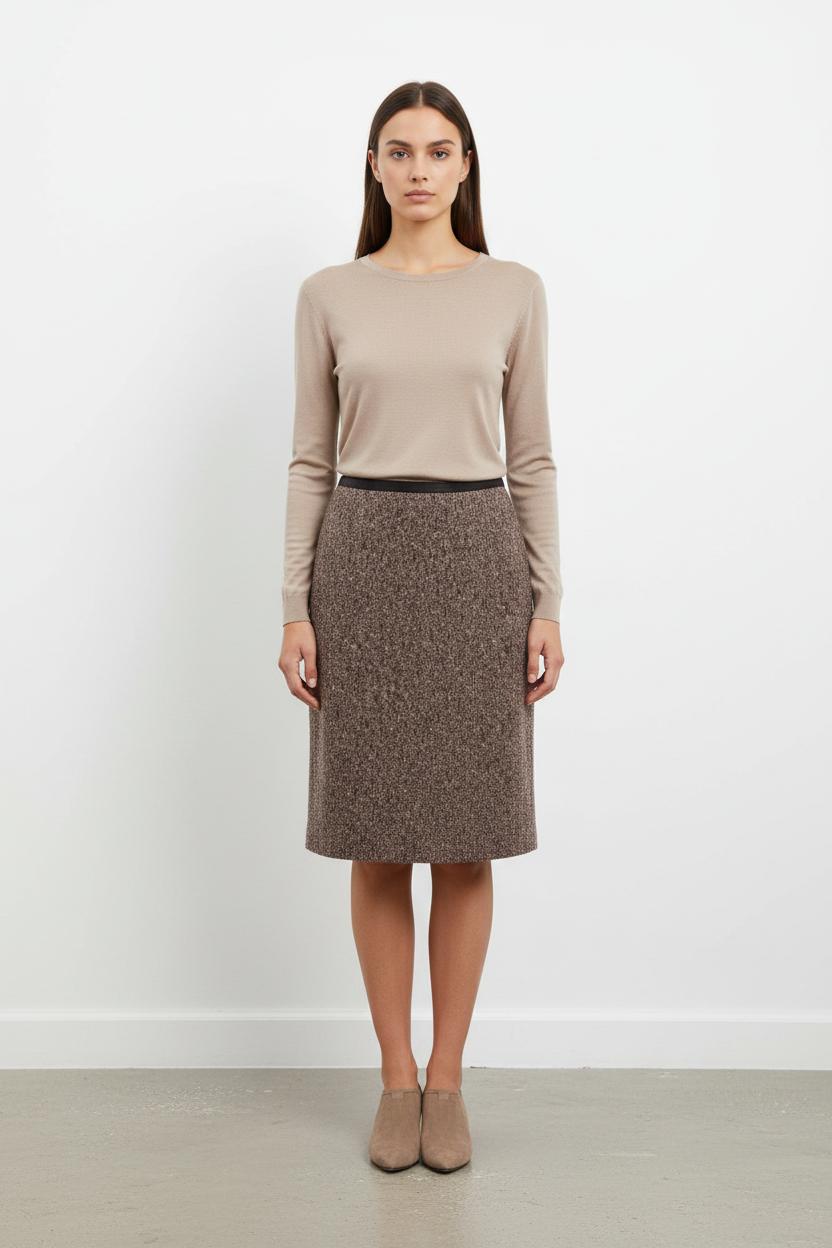 Jupe Droite Bordeaux - Taille M/38
