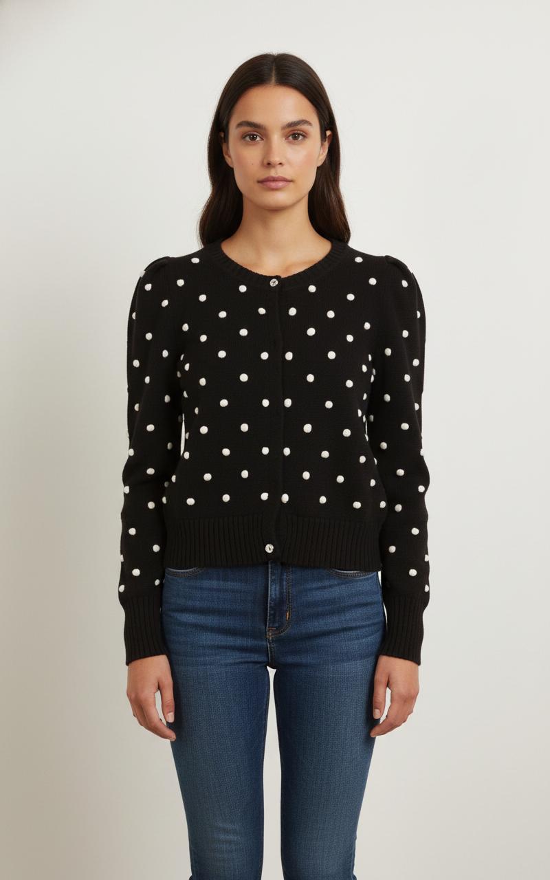 Cardigan Noir et Blanc - Taille L/40