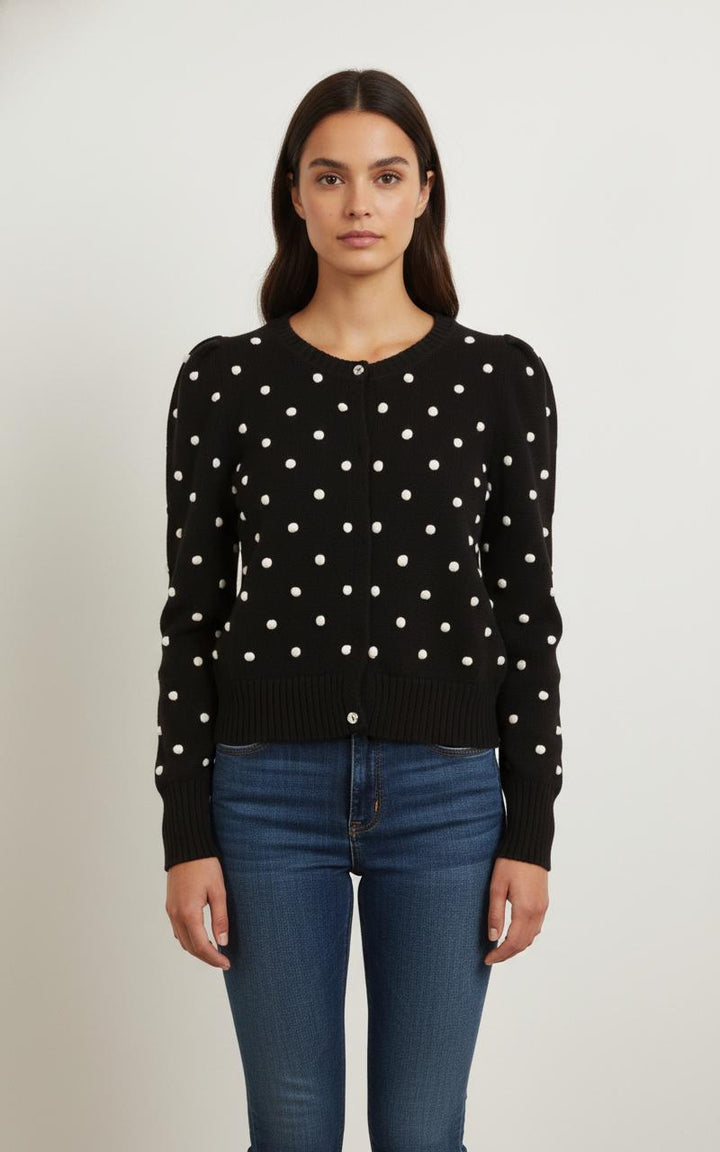 Cardigan Noir et Blanc - Taille L/40