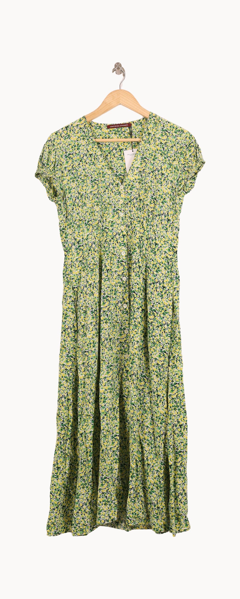 Robe Longue Verte et Jaune - Taille M/38 de la marque Comptoir des Cotonniers | PARAD45953 - Vendu par Paradigme - Image 2
