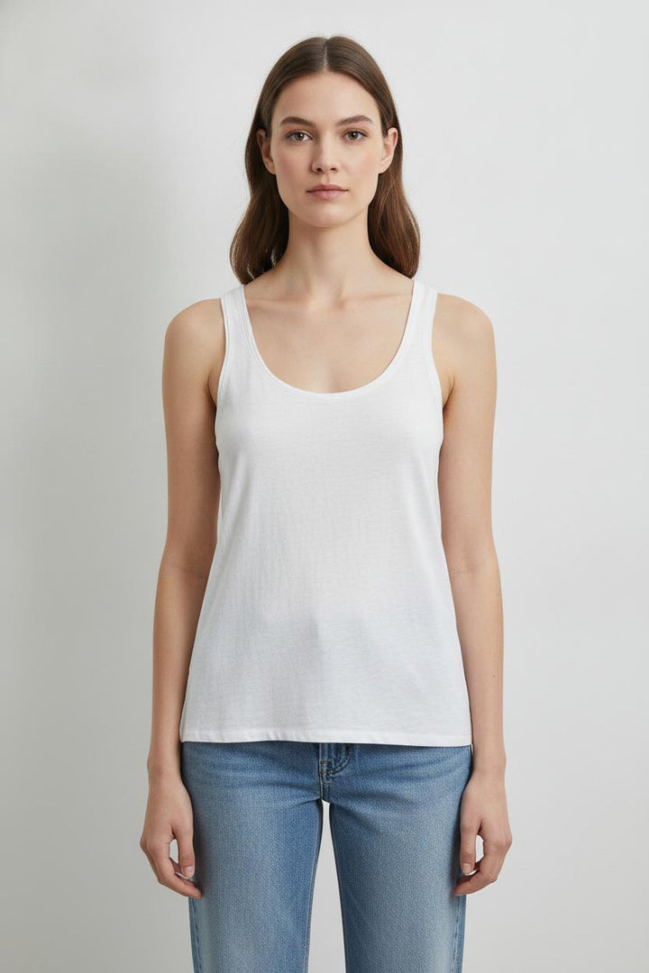 Débardeur Blanc - Taille M/38 de la marque American Vintage | PARAD45994 - Vendu par Paradigme - Image 1