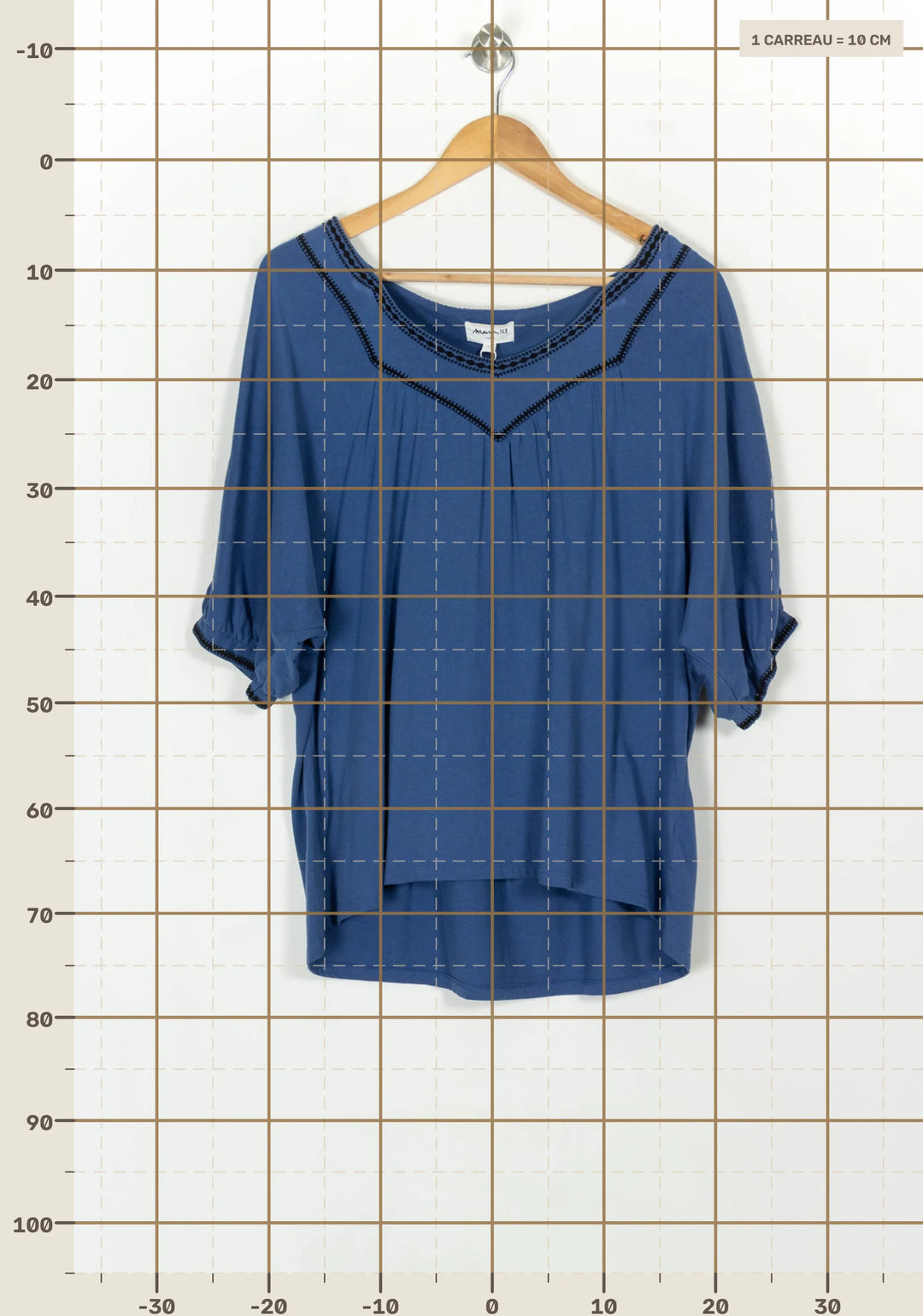 Blouse Bleue - Taille L/40 de la marque Maison 123 | PARAD46011 - Vendu par Paradigme - Image 4