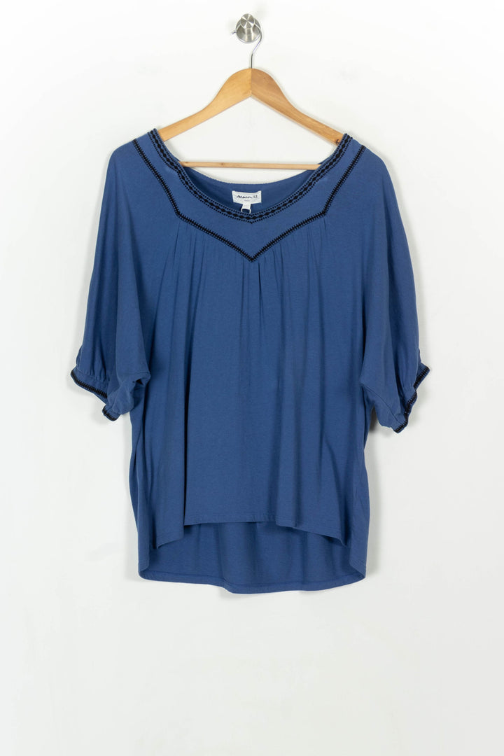 Blouse Bleue - Taille L/40 de la marque Maison 123 | PARAD46011 - Vendu par Paradigme - Image 2
