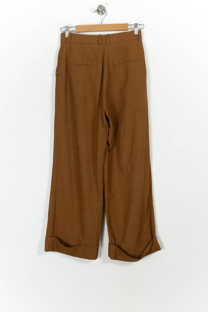 Pantalon Large Marron - Taille S/36 de la marque Sandro | PARAD46052 - Vendu par Paradigme - Image 4