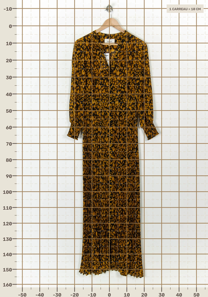 Robe longue noire et jaune - Taille S/36 de la marque ba&amp;sh | PARAD46061 - Vendu par Paradigme - Image 4