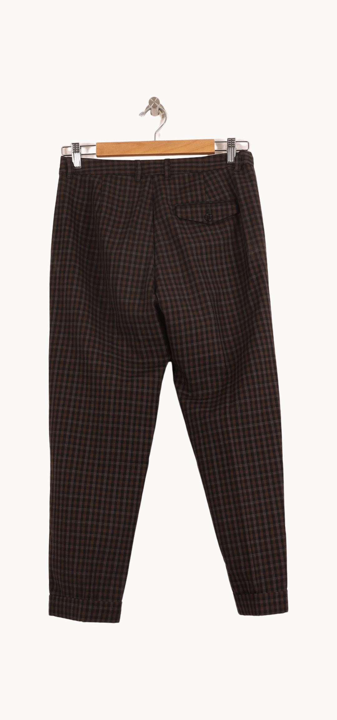 Pantalon Carreaux Marron et Noir - Taille S/36 de la marque Comptoir des Cotonniers | PARAD46064 - Vendu par Paradigme - Image 4