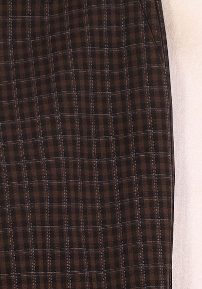 Pantalon Carreaux Marron et Noir - Taille S/36 de la marque Comptoir des Cotonniers | PARAD46064 - Vendu par Paradigme - Image 3