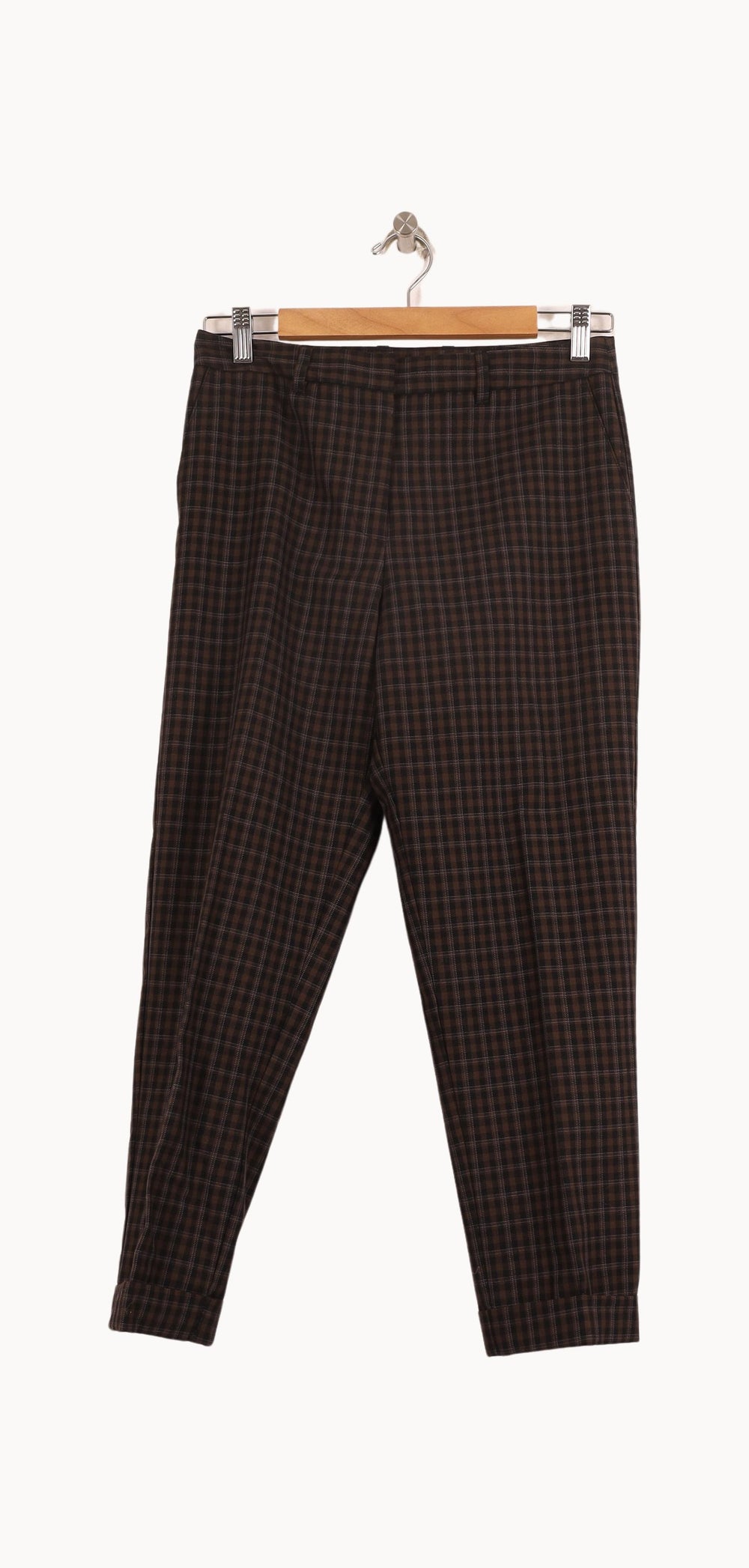 Pantalon Carreaux Marron et Noir - Taille S/36 de la marque Comptoir des Cotonniers | PARAD46064 - Vendu par Paradigme - Image 2