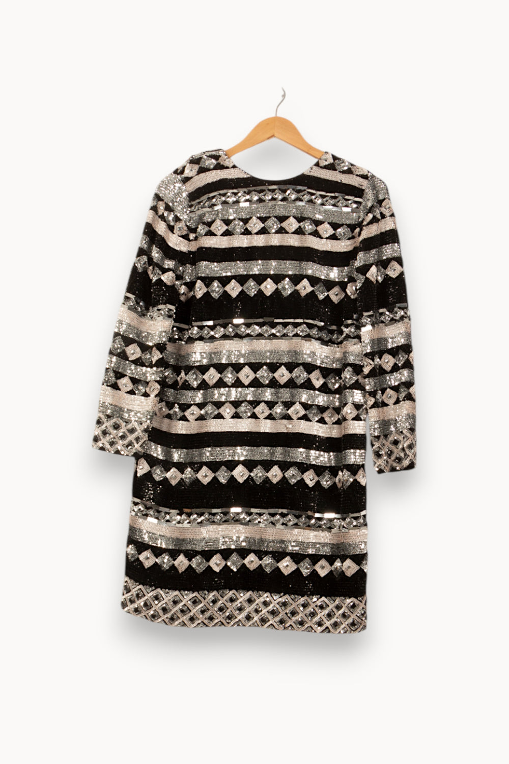 Robe Droite Noire et Argentée - Taille L/40 de la marque Maison Stella & Suzie | PARAD46096 - Vendu par Paradigme - Image 2