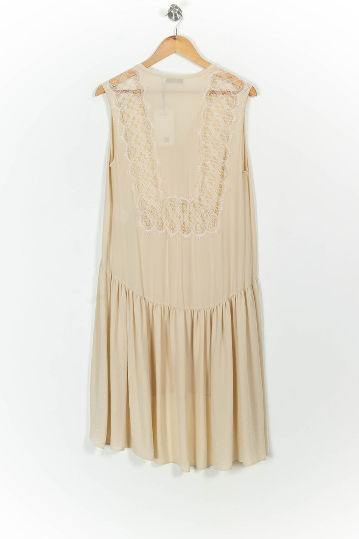 Robe Longue Beige - Taille M/38 de la marque Sandro | PARAD46103 - Vendu par Paradigme - Image 4
