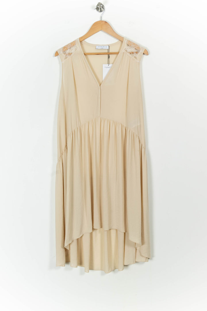 Robe Longue Beige - Taille M/38 de la marque Sandro | PARAD46103 - Vendu par Paradigme - Image 2