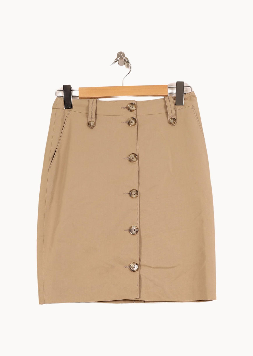 Jupe Boutonnée Beige - Taille S/36 de la marque Maison 123 | PARAD46114 - Vendu par Paradigme - Image 2