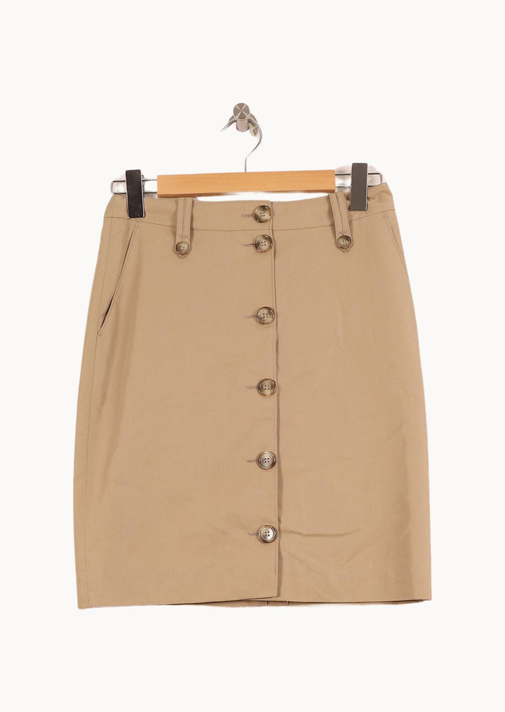 Jupe Boutonnée Beige - Taille S/36 de la marque Maison 123 | PARAD46114 - Vendu par Paradigme - Image 2