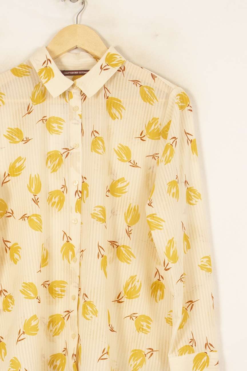 Chemise Jaune et Blanche - Taille XL/42 de la marque Comptoir des Cotonniers | PARAD46123 - Vendu par Paradigme - Image 3