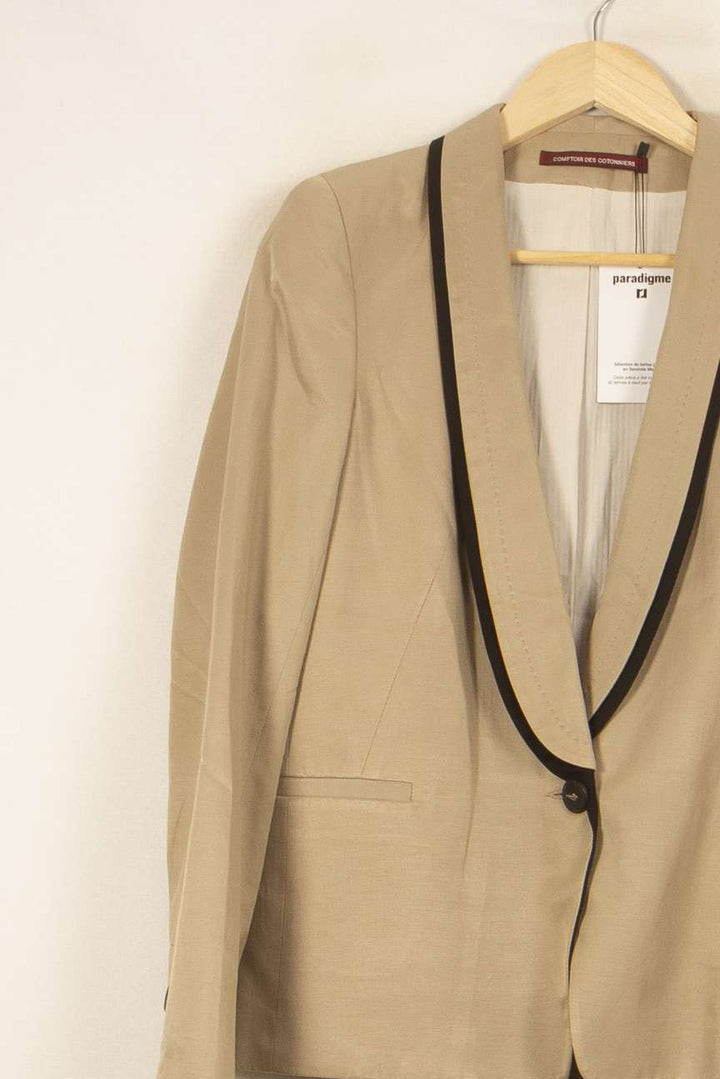 Blazer Beige et Noir - Taille L/40 de la marque Comptoir des Cotonniers | PARAD46127 - Vendu par Paradigme - Image 3