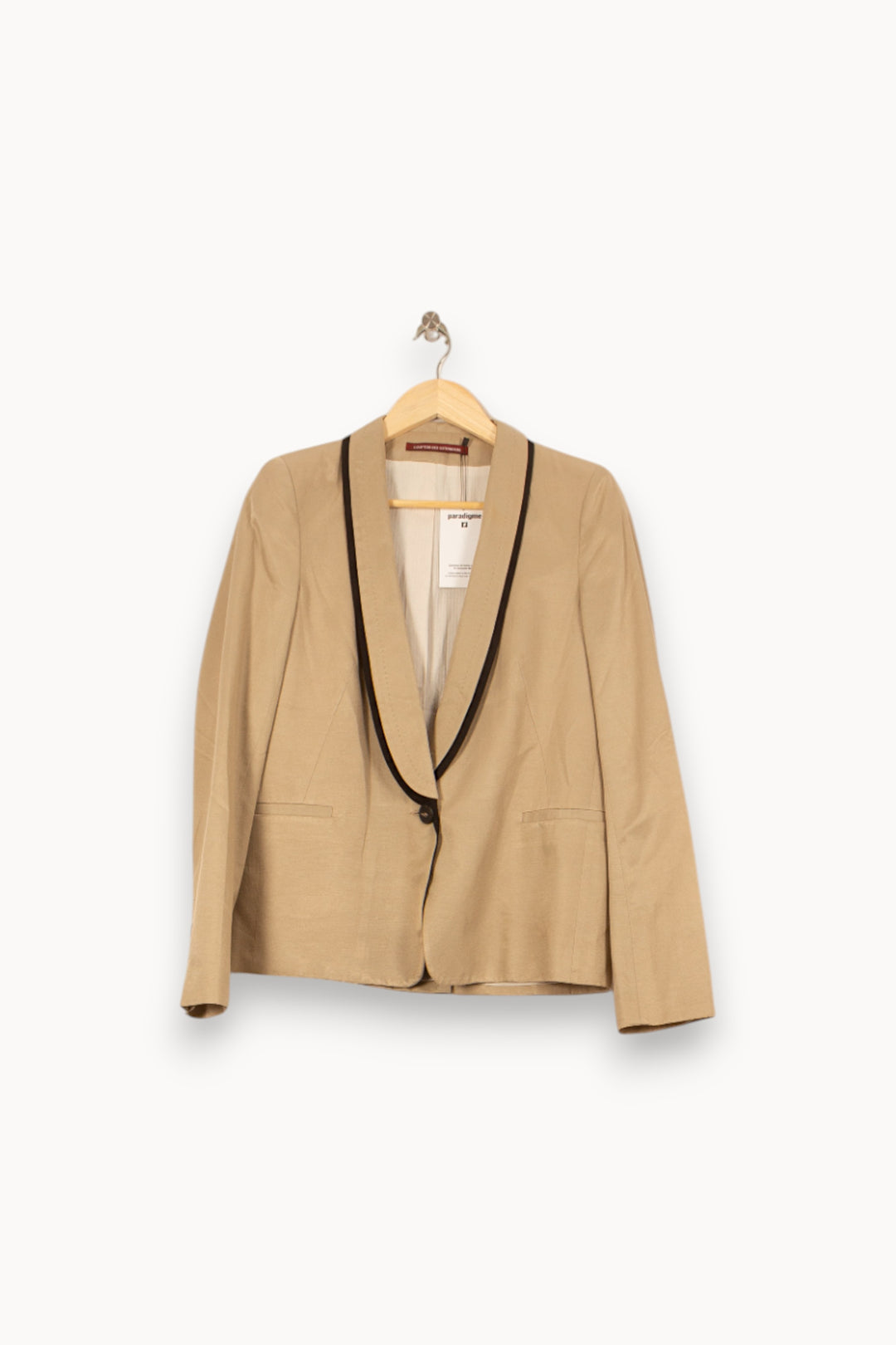 Blazer Beige et Noir - Taille L/40 de la marque Comptoir des Cotonniers | PARAD46127 - Vendu par Paradigme - Image 2