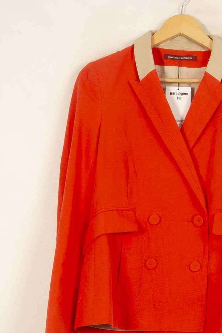 Blazer Rouge et Beige - Taille L/40 de la marque Comptoir des Cotonniers | PARAD46128 - Vendu par Paradigme - Image 3