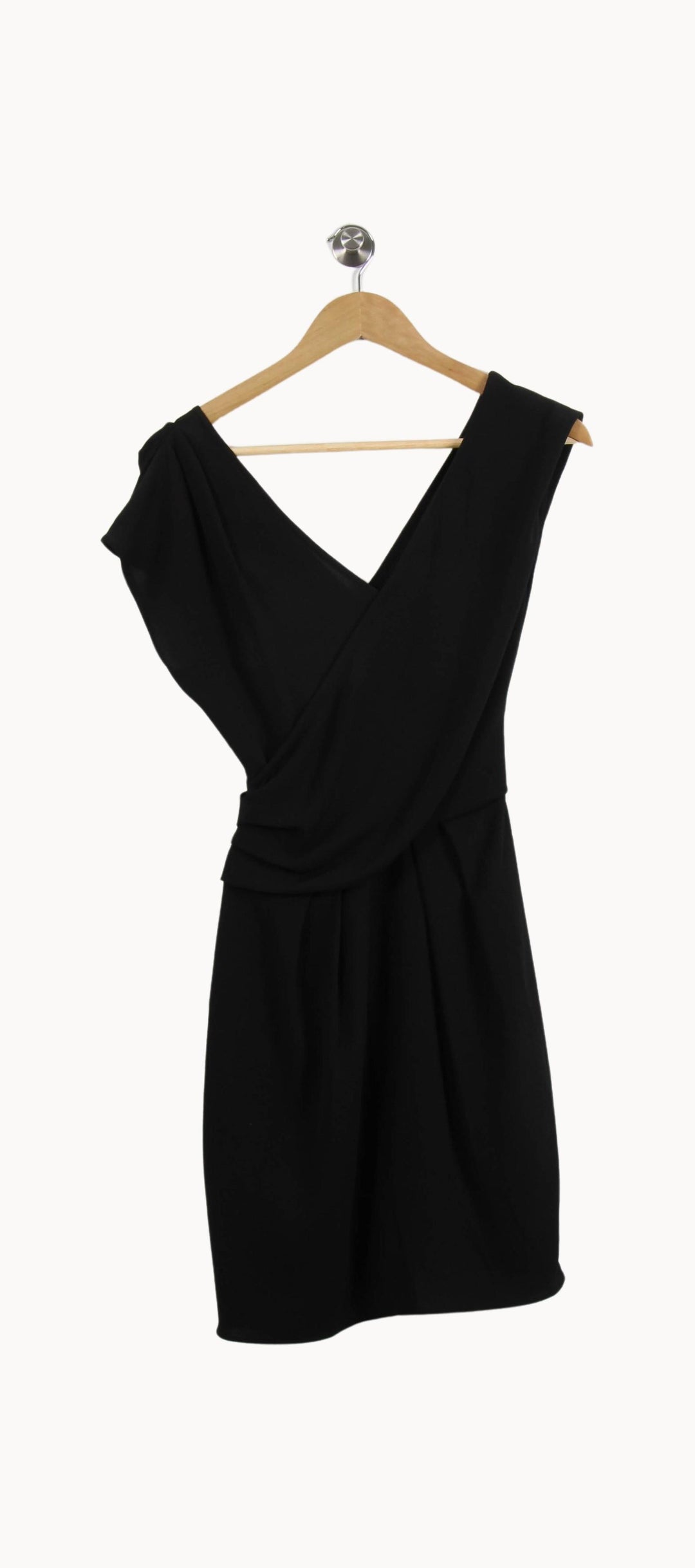 Robe Drapée Noire - Taille S/36 de la marque IKKS | PARAD46132 - Vendu par Paradigme - Image 4