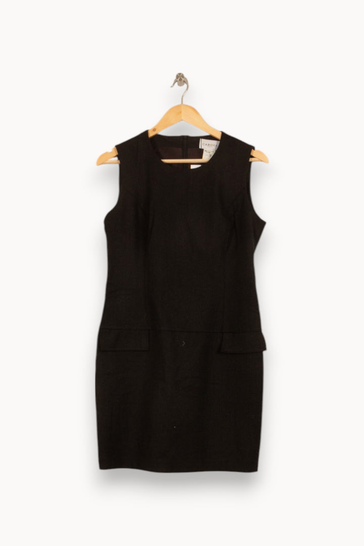Robe Droite Noire - Taille L/40 de la marque Caroll | PARAD46137 - Vendu par Paradigme - Image 2