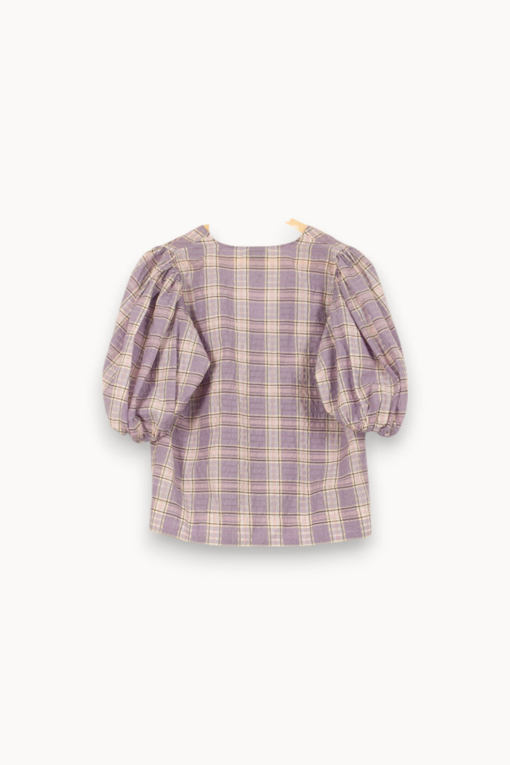 Blouse Violette et Beige - Taille XS/34 de la marque Ganni | PARAD46143 - Vendu par Paradigme - Image 4