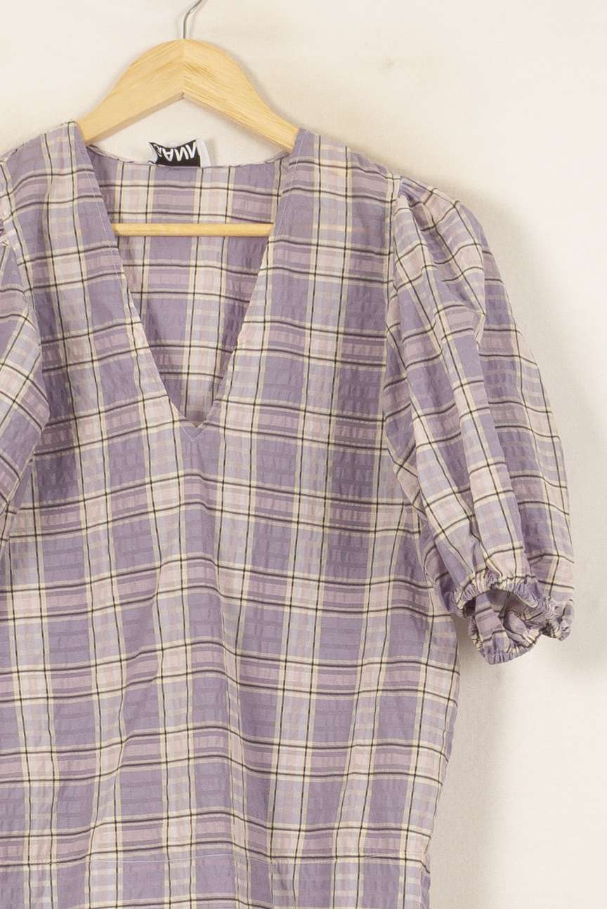 Blouse Violette et Beige - Taille XS/34 de la marque Ganni | PARAD46143 - Vendu par Paradigme - Image 3