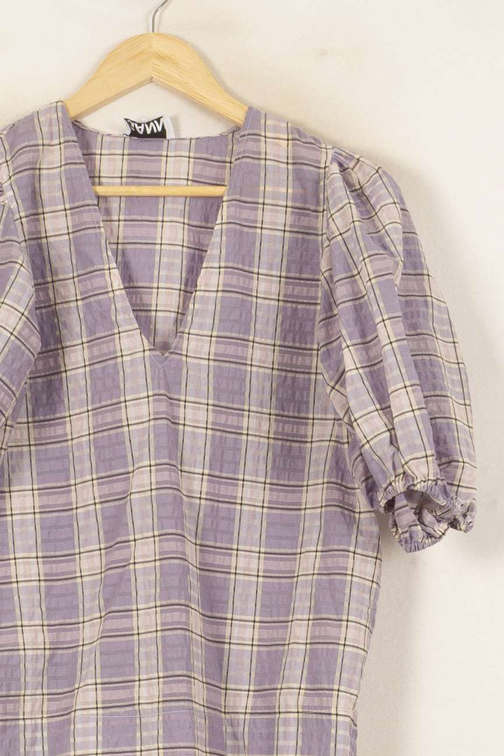 Blouse Violette et Beige - Taille XS/34 de la marque Ganni | PARAD46143 - Vendu par Paradigme - Image 3